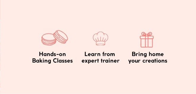 Hands-on baking classes, learn from expert trainer, bring home your creations